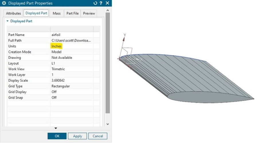 AFTER - airfoil.prt, Units: Inches