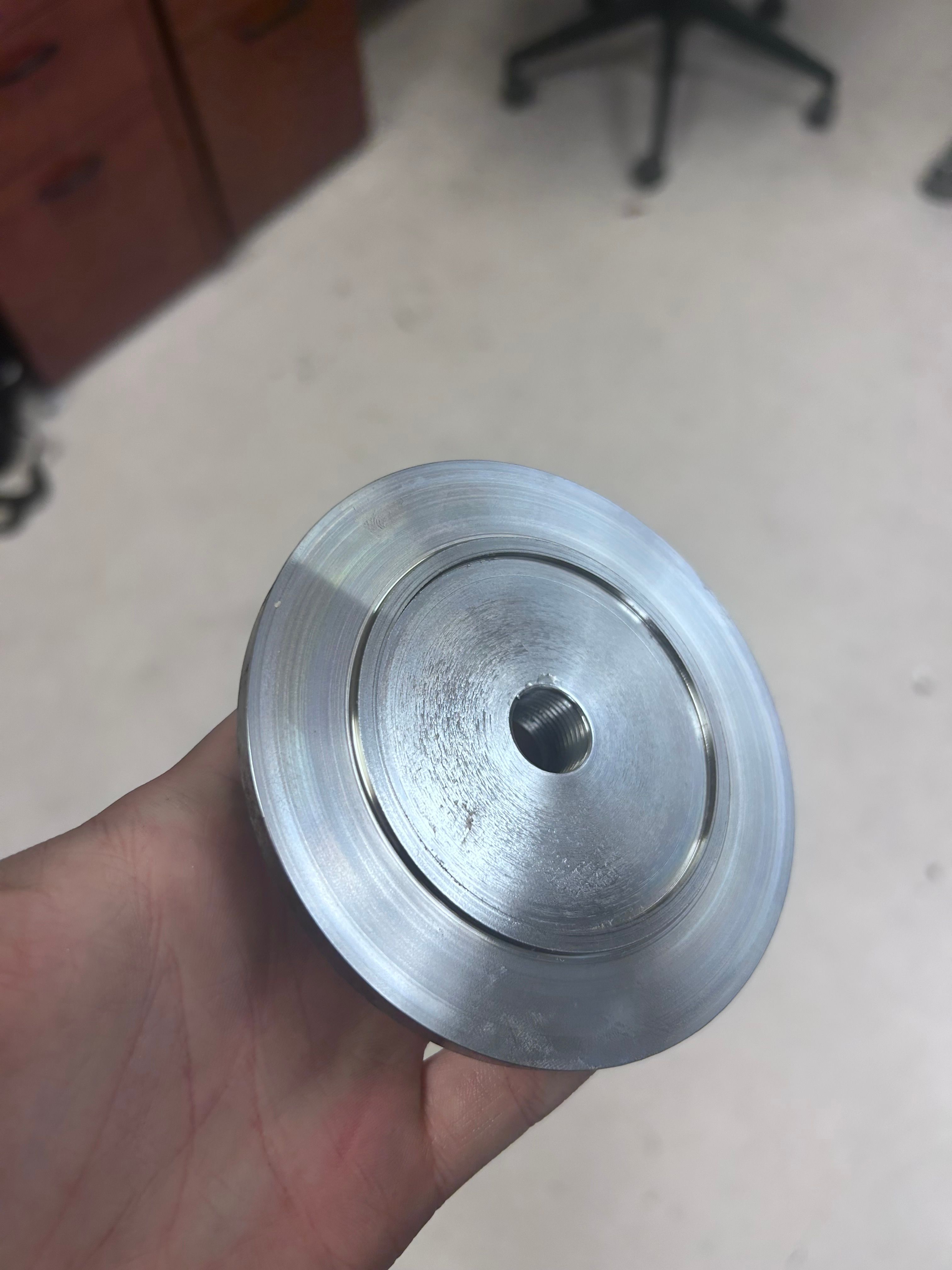 SABER hydrostatic test nozzle, manual lathe